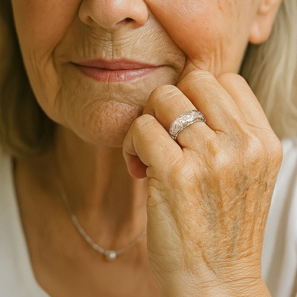 Vintage Rosenblüten Goldring